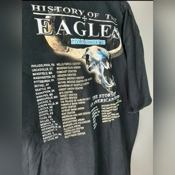 Eagles "History of the Eagles" Black Graphic Short Sleeve Tee - Picture 3 of 6